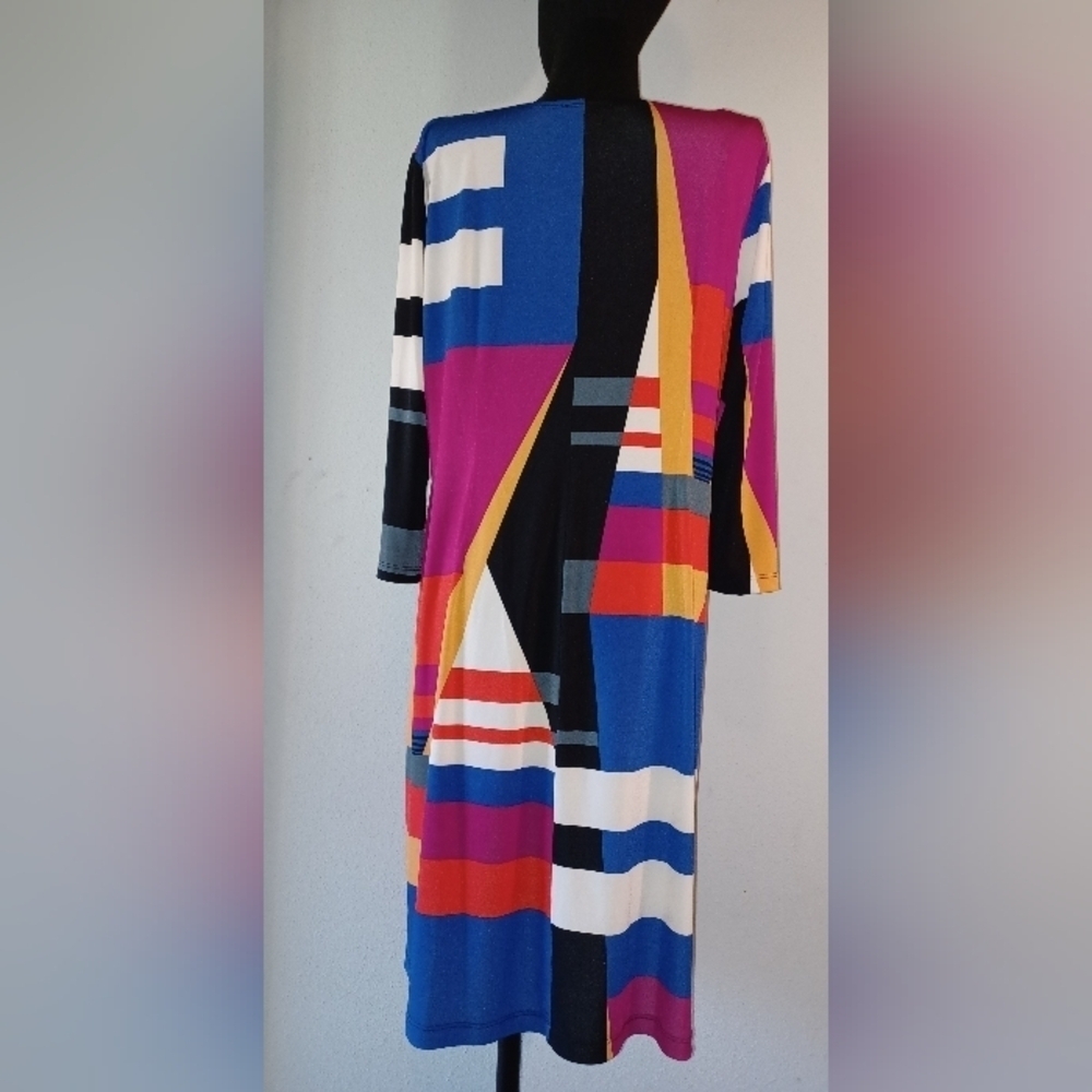 A Vintage Robbie Bee Colorblock Dress - Picture 2 of 5